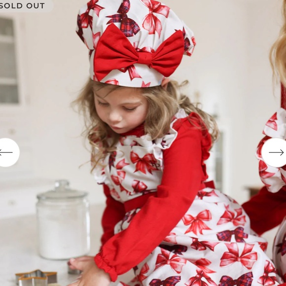 Posh Peanut Kids' Bow Chef Hat - Picture 5 of 9